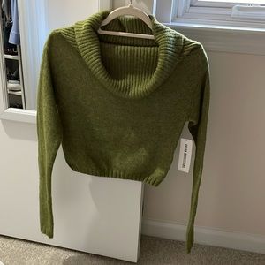 NWT from Urban Outfitters!  Cute cowl neck cropped long sleeve sweater Sz Small